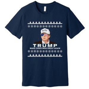 Make Christmas Great Again Trump Xmas Funny 2024 Premium T-Shirt