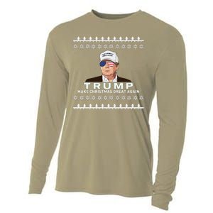 Make Christmas Great Again Trump Xmas Funny 2024 Cooling Performance Long Sleeve Crew