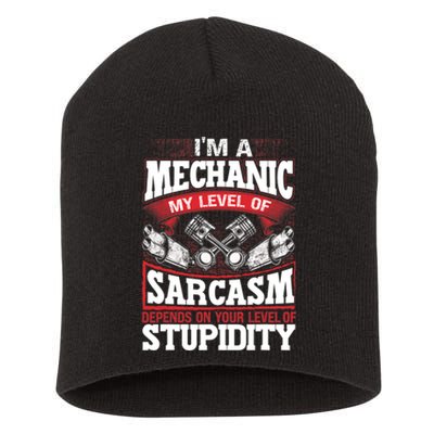 Mechanic Car Guy I'm A Mechanic Short Acrylic Beanie