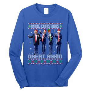 Make Christmas Great Again Ugly Trump Dance Santa Great Gift Long Sleeve Shirt