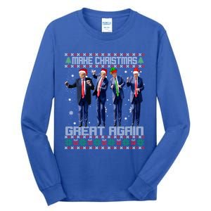 Make Christmas Great Again Ugly Trump Dance Santa Great Gift Tall Long Sleeve T-Shirt