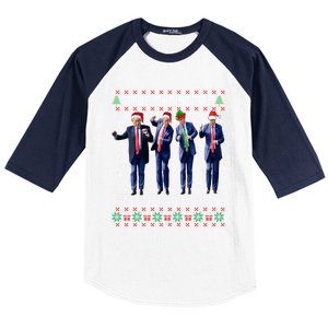 Make Christmas Great Again Ugly Trump Dance Santa Great Gift Baseball Sleeve Shirt