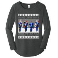 Make Christmas Great Again Trump Dance Xmas Women's Perfect Tri Tunic Long Sleeve Shirt