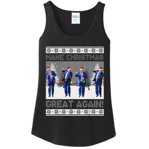 Make Christmas Great Again Trump Dance Xmas Ladies Essential Tank