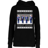 Make Christmas Great Again Trump Dance Xmas Womens Funnel Neck Pullover Hood