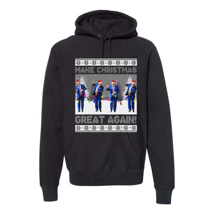 Make Christmas Great Again Trump Dance Xmas Premium Hoodie