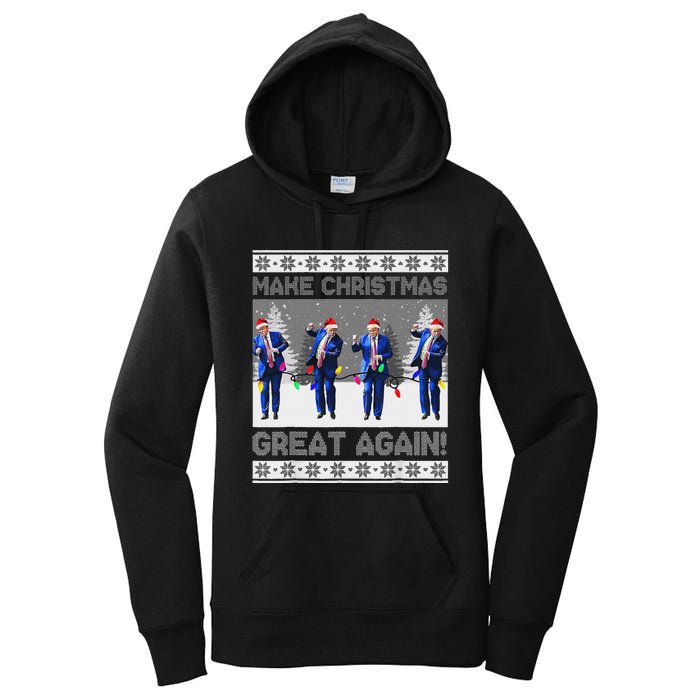 Make Christmas Great Again Trump Dance Xmas Women's Pullover Hoodie