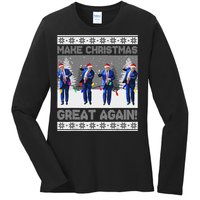 Make Christmas Great Again Trump Dance Xmas Ladies Long Sleeve Shirt