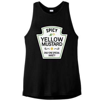 Mustard Condiments Group Halloween Costumes Ladies PosiCharge Tri-Blend Wicking Tank