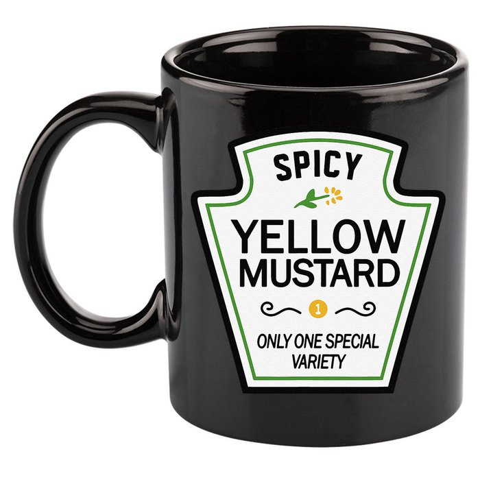 Mustard Condiments Group Halloween Costumes 11oz C Handle Ceramic Mug