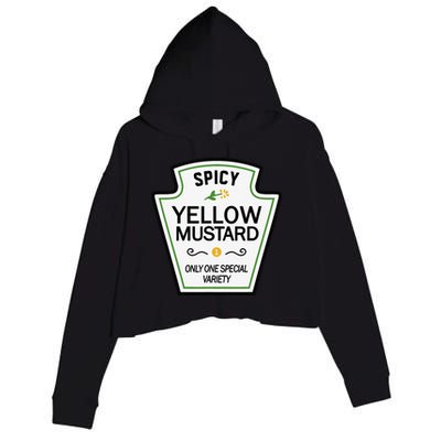 Mustard Condiments Group Halloween Costumes Crop Fleece Hoodie