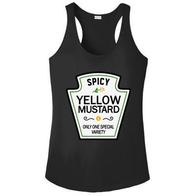 Mustard Condiments Group Halloween Costumes Ladies PosiCharge Competitor Racerback Tank