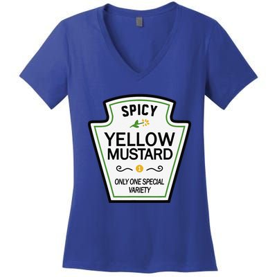 Mustard Condiments Group Halloween Costumes Women's V-Neck T-Shirt