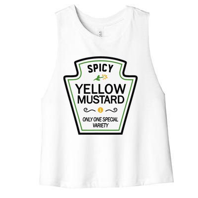 Mustard Condiments Group Halloween Costumes Women's Racerback Cropped Tank