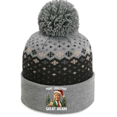 Make Christmas Great Again Funny Santa Trump 2024 Xmas The Baniff Cuffed Pom Beanie