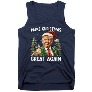 Make Christmas Great Again Funny Santa Trump 2024 Xmas Tank Top