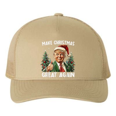 Make Christmas Great Again Funny Santa Trump 2024 Xmas Yupoong Adult 5-Panel Trucker Hat