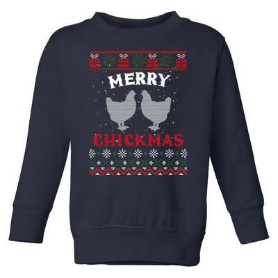 Merry Chickmas Gift For Christmas Lovers Toddler Sweatshirt