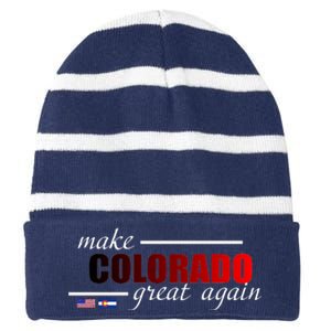 Make Colorado Great Again Striped Beanie with Solid Band