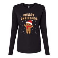 Merry Christmas Gingerbread Merry Christmas Cookie Bakers Womens Cotton Relaxed Long Sleeve T-Shirt