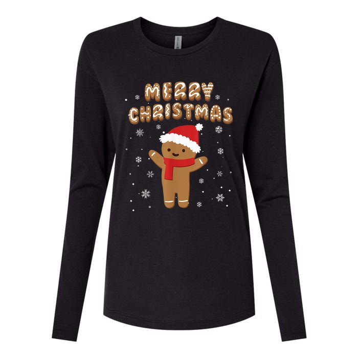 Merry Christmas Gingerbread Merry Christmas Cookie Bakers Womens Cotton Relaxed Long Sleeve T-Shirt