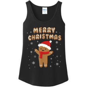 Merry Christmas Gingerbread Merry Christmas Cookie Bakers Ladies Essential Tank