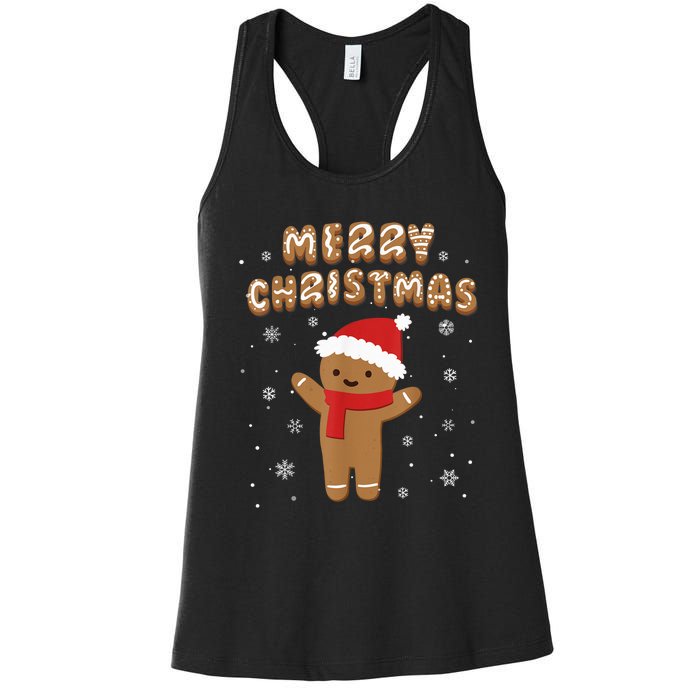 Merry Christmas Gingerbread Merry Christmas Cookie Bakers Women's Racerback Tank