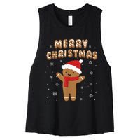 Merry Christmas Gingerbread Merry Christmas Cookie Bakers Women's Racerback Cropped Tank