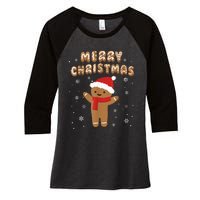 Merry Christmas Gingerbread Merry Christmas Cookie Bakers Women's Tri-Blend 3/4-Sleeve Raglan Shirt