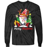 Merry Christmas Gnome Family Christmas Shirts For Women Tie-Dye Long Sleeve Shirt