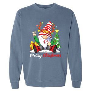 Merry Christmas Gnome Family Christmas Shirts For Women Garment-Dyed Sweatshirt