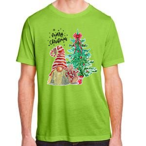 Merry Christmas Gnome Tree Festive Holiday Adult ChromaSoft Performance T-Shirt