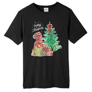 Merry Christmas Gnome Tree Festive Holiday Tall Fusion ChromaSoft Performance T-Shirt