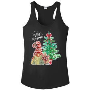 Merry Christmas Gnome Tree Festive Holiday Ladies PosiCharge Competitor Racerback Tank