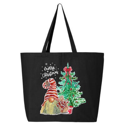 Merry Christmas Gnome Tree Festive Holiday 25L Jumbo Tote