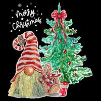 Merry Christmas Gnome Tree Festive Holiday Zip Tote Bag