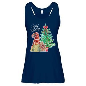 Merry Christmas Gnome Tree Festive Holiday Ladies Essential Flowy Tank