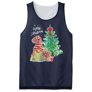 Merry Christmas Gnome Tree Festive Holiday Mesh Reversible Basketball Jersey Tank