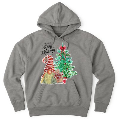 Merry Christmas Gnome Tree Festive Holiday Hoodie