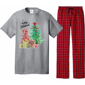 Merry Christmas Gnome Tree Festive Holiday Pajama Set