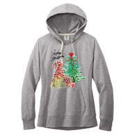 Merry Christmas Gnome Tree Festive Holiday Women's Fleece Hoodie