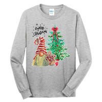 Merry Christmas Gnome Tree Festive Holiday Tall Long Sleeve T-Shirt