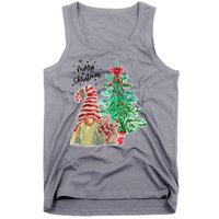 Merry Christmas Gnome Tree Festive Holiday Tank Top