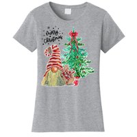 Merry Christmas Gnome Tree Festive Holiday Women's T-Shirt