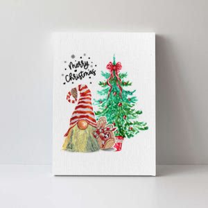 Merry Christmas Gnome Tree Festive Holiday Canvas