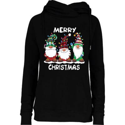 Merry Christmas Gnomes Xmas Family Women Womens Funnel Neck Pullover Hood