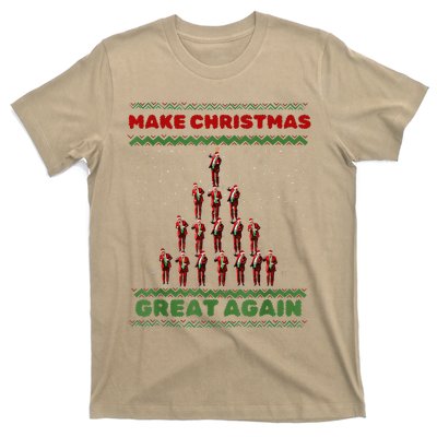 Make Christmas Great Again Funny Trump Xmas Snow Pajama Ugly T-Shirt