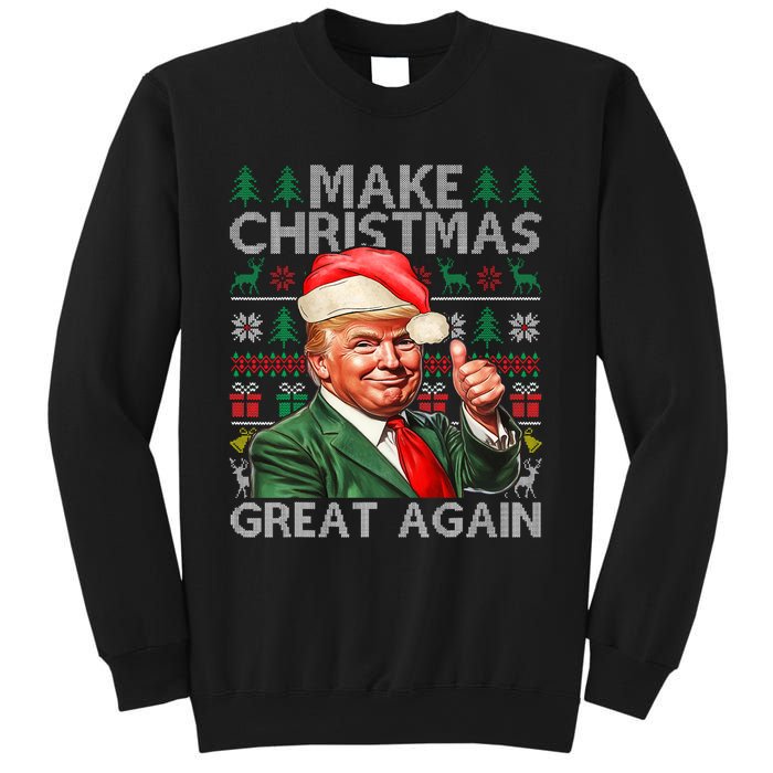 Make Christmas Great Again Funny Trump Xmas Snow Pajama Ugly Sweatshirt