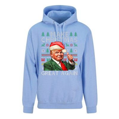 Make Christmas Great Again Funny Trump Xmas Snow Pajama Ugly Unisex Surf Hoodie