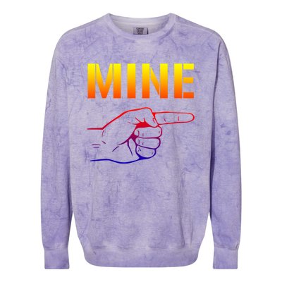 Mine Cool Gift Valentine's Day Meaningful Gift Colorblast Crewneck Sweatshirt